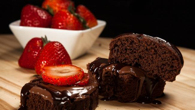 Pedaço Chocolate E Morango