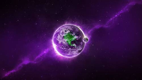 Planeta Terra Espaço Roxo